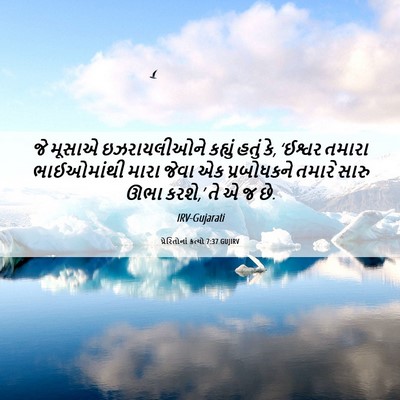 Picture 06 - પ્રેરિતોનાં ક્રત્યો 7:37 GUJIRV - જે મૂસાએ - Bible Verse Picture