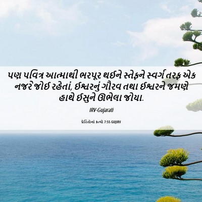 Picture 06 - પ્રેરિતોનાં ક્રત્યો 7:55 GUJIRV - પણ પવિત્ર આત્માથી - Bible Verse Picture