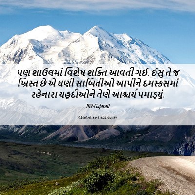 Picture 06 - પ્રેરિતોનાં ક્રત્યો 9:22 GUJIRV - પણ શાઉલમાં વિશેષ - Bible Verse Picture