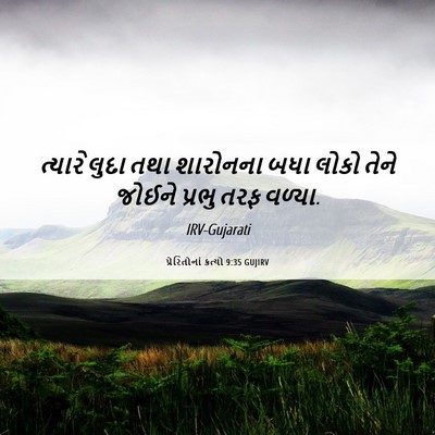 Picture 06 - પ્રેરિતોનાં ક્રત્યો 9:35 GUJIRV - ત્યારે લુદા તથા - Bible Verse Picture