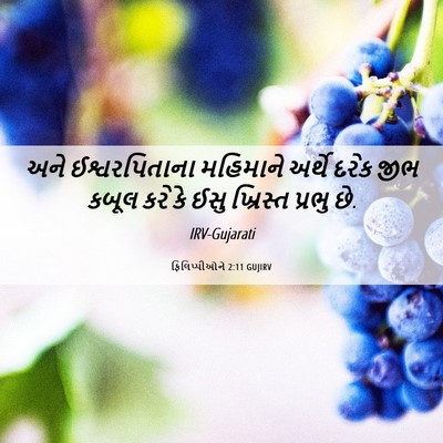 Picture 06 - ફિલિપ્પીઓને 2:11 GUJIRV - અને ઈશ્વરપિતાના - Bible Verse Picture