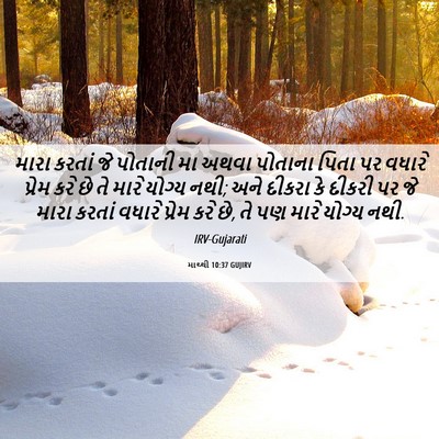 Picture 06 - માથ્થી 10:37 GUJIRV - મારા કરતાં જે - Bible Verse Picture