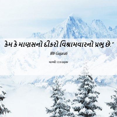 Picture 06 - માથ્થી 12:8 GUJIRV - કેમ કે માણસનો - Bible Verse Picture