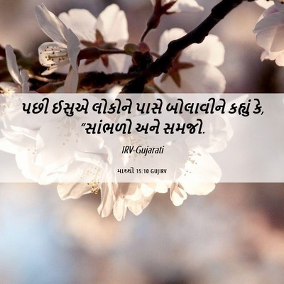 Picture 06 - માથ્થી 15:10 GUJIRV - પછી ઈસુએ લોકોને - Bible Verse Picture