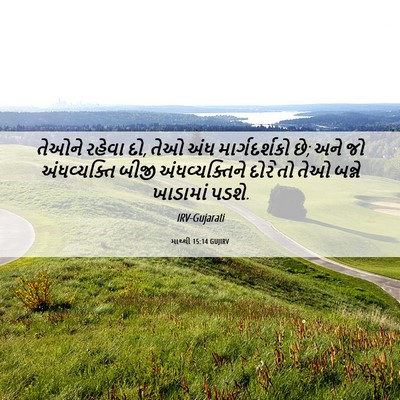 Picture 06 - માથ્થી 15:14 GUJIRV - તેઓને રહેવા દો, તેઓ - Bible Verse Picture