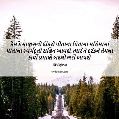 Picture 06 - માથ્થી 16:27 GUJIRV - કેમ કે માણસનો - Bible Verse Picture