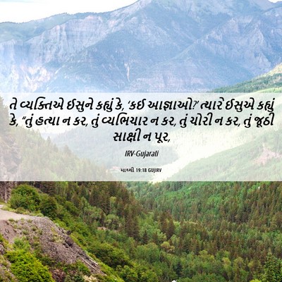 Picture 06 - માથ્થી 19:18 GUJIRV - તે વ્યક્તિએ ઈસુને - Bible Verse Picture