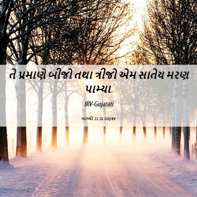 Picture 06 - માથ્થી 22:26 GUJIRV - તે પ્રમાણે બીજો - Bible Verse Picture