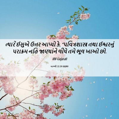 Picture 06 - માથ્થી 22:29 GUJIRV - ત્યારે ઈસુએ ઉત્તર - Bible Verse Picture
