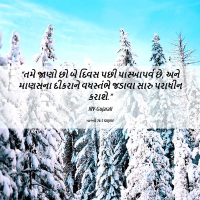 Picture 06 - માથ્થી 26:2 GUJIRV - “તમે જાણો છો બે - Bible Verse Picture