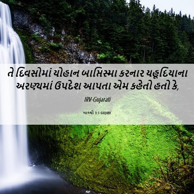 Picture 06 - માથ્થી 3:1 GUJIRV - તે દિવસોમાં યોહાન - Bible Verse Picture