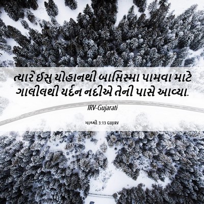 Picture 06 - માથ્થી 3:13 GUJIRV - ત્યારે ઈસુ - Bible Verse Picture
