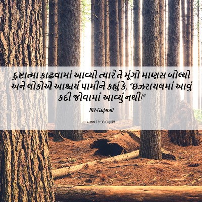 Picture 06 - માથ્થી 9:33 GUJIRV - દુષ્ટાત્મા - Bible Verse Picture