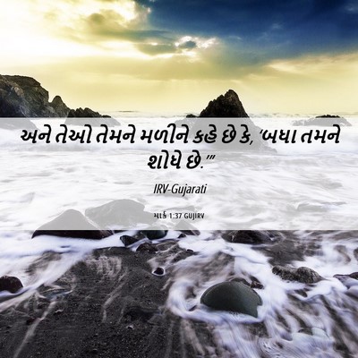 Picture 06 - માર્ક 1:37 GUJIRV - અને તેઓ તેમને - Bible Verse Picture
