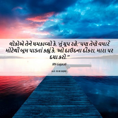 Picture 06 - માર્ક 10:48 GUJIRV - લોકોએ તેને - Bible Verse Picture
