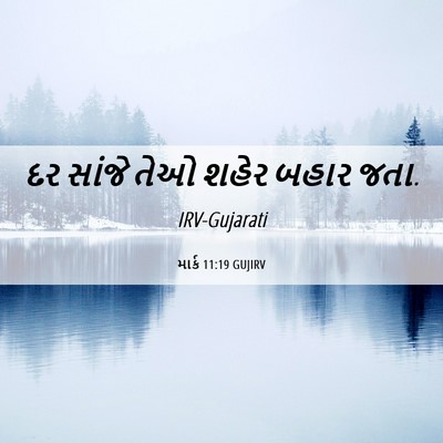 Picture 06 - માર્ક 11:19 GUJIRV - દર સાંજે તેઓ શહેર - Bible Verse Picture