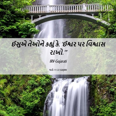 Picture 06 - માર્ક 11:22 GUJIRV - ઈસુએ તેઓને કહ્યું - Bible Verse Picture
