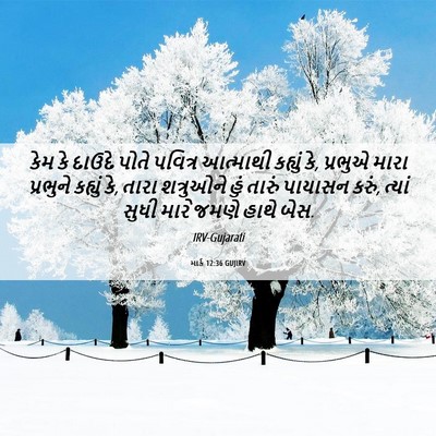 Picture 06 - માર્ક 12:36 GUJIRV - કેમ કે દાઉદે પોતે - Bible Verse Picture