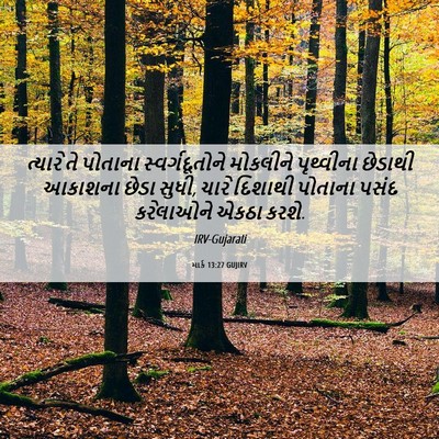 Picture 06 - માર્ક 13:27 GUJIRV - ત્યારે તે પોતાના - Bible Verse Picture
