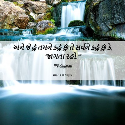 Picture 06 - માર્ક 13:37 GUJIRV - અને જે હું તમને - Bible Verse Picture