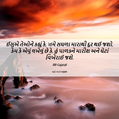 Picture 06 - માર્ક 14:27 GUJIRV - ઈસુએ તેઓને કહ્યું - Bible Verse Picture