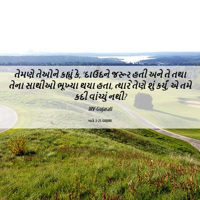 Picture 06 - માર્ક 2:25 GUJIRV - તેમણે તેઓને - Bible Verse Picture