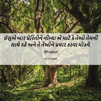 Picture 06 - માર્ક 3:14 GUJIRV - ઈસુએ બાર - Bible Verse Picture