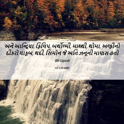 Picture 06 - માર્ક 3:18 GUJIRV - અને આન્દ્રિયા, - Bible Verse Picture