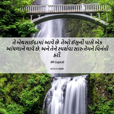 Picture 06 - માર્ક 8:22 GUJIRV - તે બેથસાઈદામાં - Bible Verse Picture