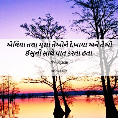Picture 06 - માર્ક 9:4 GUJIRV - એલિયા તથા મૂસા - Bible Verse Picture