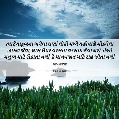 Picture 06 - મીખાહ 5:7 GUJIRV - ત્યારે યાકૂબના - Bible Verse Picture