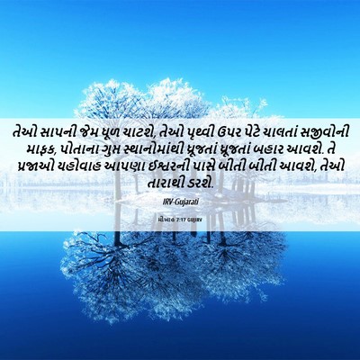 Picture 06 - મીખાહ 7:17 GUJIRV - તેઓ સાપની જેમ ધૂળ - Bible Verse Picture