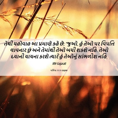 Picture 06 - યર્મિયા 11:11 GUJIRV - તેથી યહોવાહ આ - Bible Verse Picture