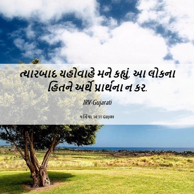 Picture 06 - યર્મિયા 14:11 GUJIRV - ત્યારબાદ યહોવાહે - Bible Verse Picture