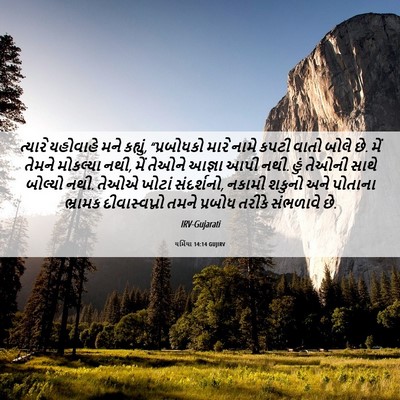 Picture 06 - યર્મિયા 14:14 GUJIRV - ત્યારે યહોવાહે - Bible Verse Picture