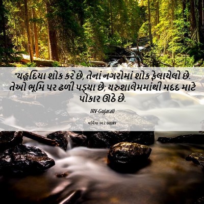 Picture 06 - યર્મિયા 14:2 GUJIRV - “યહૂદિયા શોક કરે - Bible Verse Picture