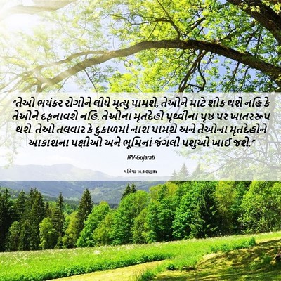 Picture 06 - યર્મિયા 16:4 GUJIRV - “તેઓ ભયંકર રોગોને - Bible Verse Picture