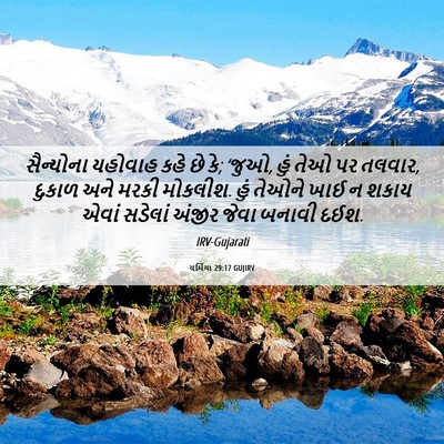 Picture 06 - યર્મિયા 29:17 GUJIRV - સૈન્યોના યહોવાહ - Bible Verse Picture