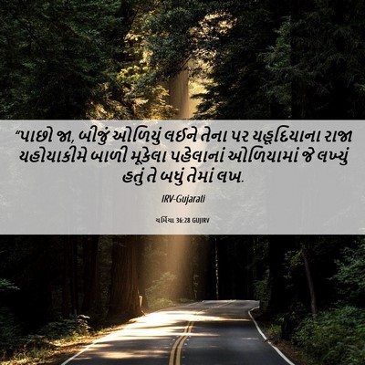 Picture 06 - યર્મિયા 36:28 GUJIRV - “પાછો જા, બીજું - Bible Verse Picture