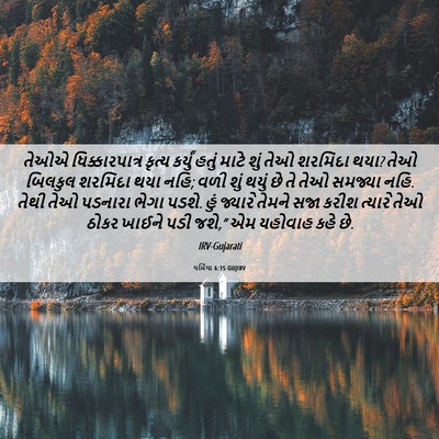 Picture 06 - યર્મિયા 6:15 GUJIRV - તેઓએ ધિક્કારપાત્ર - Bible Verse Picture
