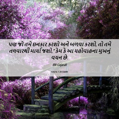 Picture 06 - યશાયા 1:20 GUJIRV - પણ જો તમે ઇનકાર - Bible Verse Picture