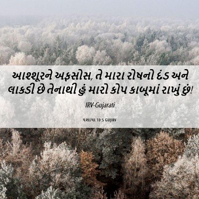 Picture 06 - યશાયા 10:5 GUJIRV - આશ્શૂરને અફસોસ, તે - Bible Verse Picture