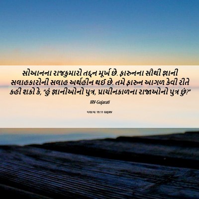 Picture 06 - યશાયા 19:11 GUJIRV - સોઆનના રાજકુમારો - Bible Verse Picture