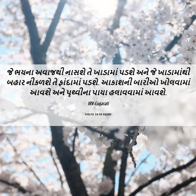 Picture 06 - યશાયા 24:18 GUJIRV - જે ભયના અવાજથી - Bible Verse Picture