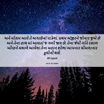 Picture 06 - યશાયા 28:4 GUJIRV - અને મોસમ આવે તે - Bible Verse Picture