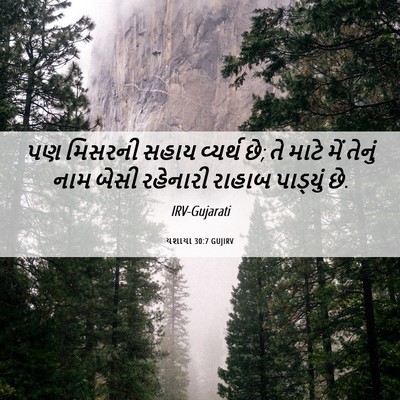 Picture 06 - યશાયા 30:7 GUJIRV - પણ મિસરની સહાય - Bible Verse Picture