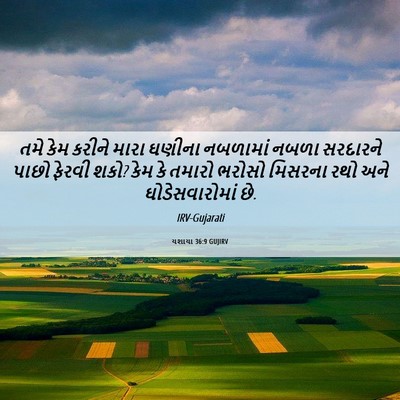 Picture 06 - યશાયા 36:9 GUJIRV - તમે કેમ કરીને મારા - Bible Verse Picture