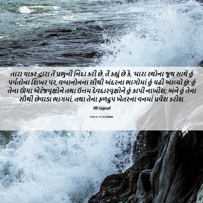 Picture 06 - યશાયા 37:24 GUJIRV - તારા ચાકર દ્વારા - Bible Verse Picture