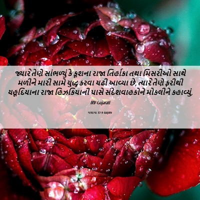 Picture 06 - યશાયા 37:9 GUJIRV - જ્યારે તેણે - Bible Verse Picture