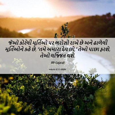 Picture 06 - યશાયા 42:17 GUJIRV - જેઓ કોરેલી - Bible Verse Picture